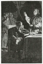 Illustration von Ludwig XI. in der Bastille, 19. Jahrhundert